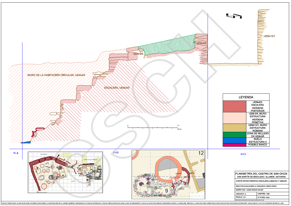 CORTE ESCALERA E-9 E-9 STAIR SECTION